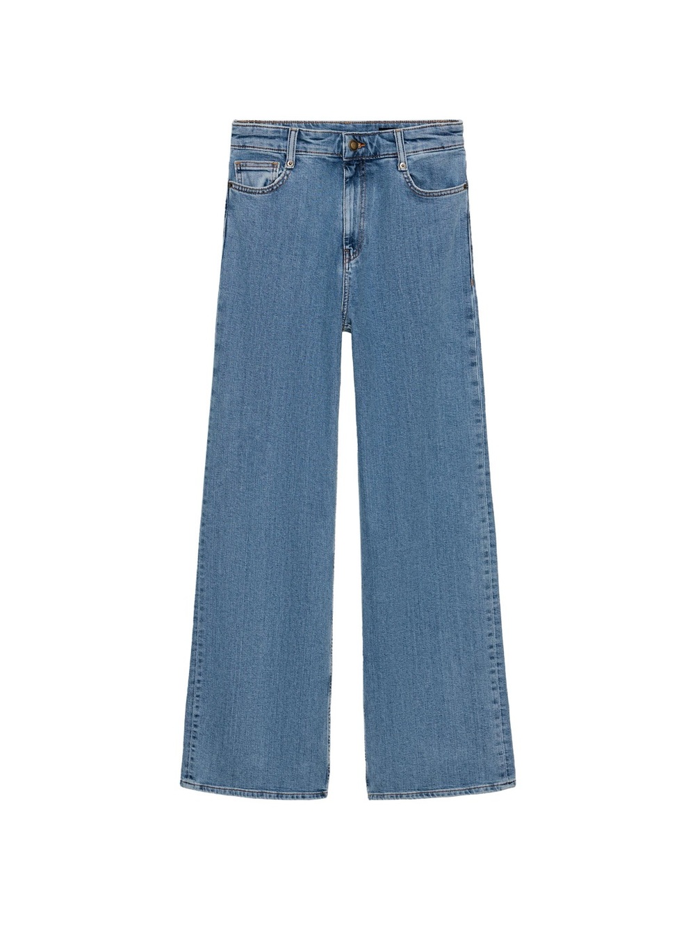 Zara Light Blue High-Rise Wide-Leg Jeans